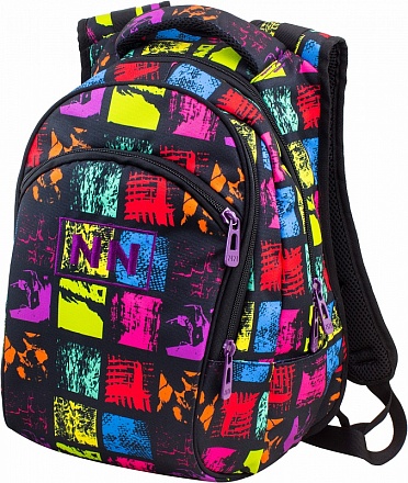 Рюкзак с разноцветными блоками, 2 отделения 